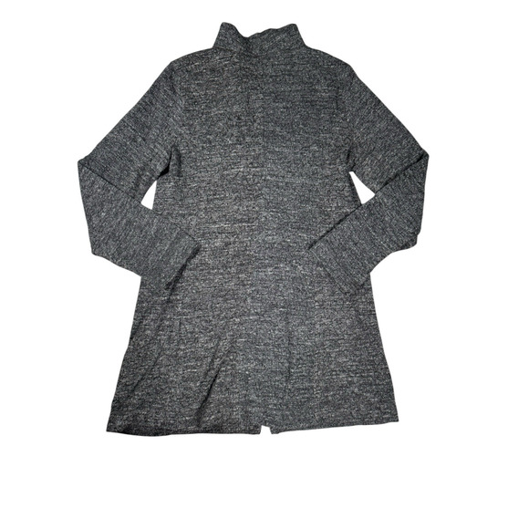 Eileen Fisher Terrazzo Stretch Ripple Mock Neck Jacket Size M Gray Textured - Picture 3 of 8